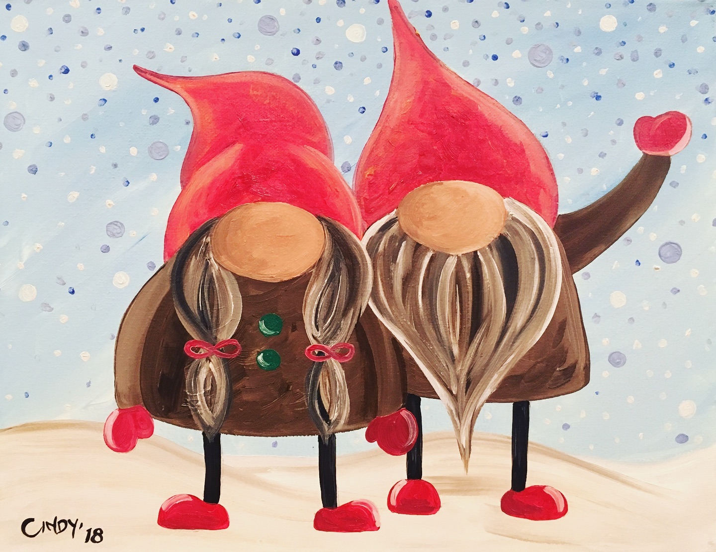 Christmas Elfs - 2018 - Oil Painting